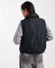 Hollister Hollister nylon puffer vest with bow pattern in black - 4