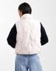 Hollister Hollister nylon puffer vest with bow pattern in pink - 4
