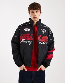 Hollister Hollister nylon racing graphic jacket in black