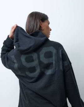 Hollister Hollister oversized graphic hoodie in black