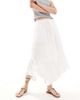 Hollister Hollister panel detail fluted hem maxi skirt in white - 2