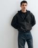 Hollister Hollister reversible zip up hoodie in black and leopard - 2