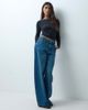 Hollister Hollister seamless long sleeve slash neck top in black - 2