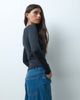Hollister Hollister seamless long sleeve slash neck top in black - 4