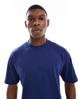 Hollister Hollister short sleeve boxy oversized cooling T-shirt in navy