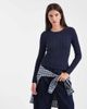 Hollister Hollister slim cable knit sweater in navy - 1