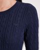 Hollister Hollister slim cable knit sweater in navy - 3