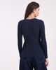 Hollister Hollister slim cable knit sweater in navy - 4