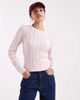 Hollister Hollister slim cable knit sweater in pink - 1