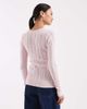 Hollister Hollister slim cable knit sweater in pink - 3