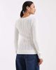 Hollister Hollister slim cable knit sweater in white - 3