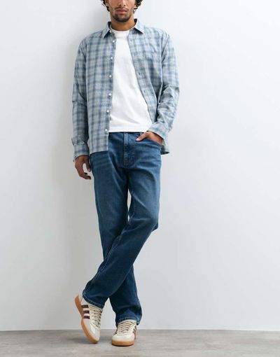 Hollister Hollister slim straight fit jeans in dark-blue wash