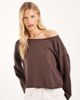 Hollister Hollister slouchy off shoulder top in washed brown - 1