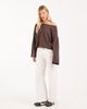 Hollister Hollister slouchy off shoulder top in washed brown - 3