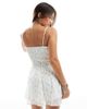 Hollister Hollister square neck drop waist chiffon mini dress in white-Yellow - 3