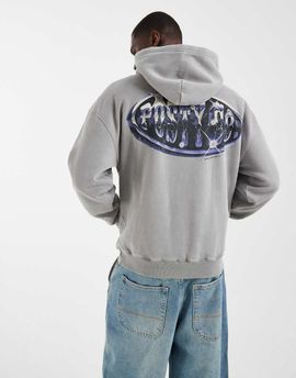 Hollister Hollister Starboy graphic hoodie in gray