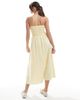 Hollister Hollister strapless drop waist paneled midi dress in lemon-Yellow - 3