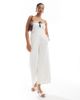 Hollister Hollister strapless linen mix jumpsuit with contrast trims in white - 1