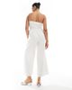 Hollister Hollister strapless linen mix jumpsuit with contrast trims in white - 3