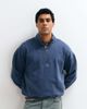 Hollister Hollister surf logo 1/4 zip sweatshirt in washed blue - 2