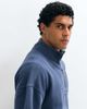 Hollister Hollister surf logo 1/4 zip sweatshirt in washed blue - 4