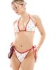 Hollister Hollister swimwear tie side cheeky bikini bottoms in lobster print - part of a set-Multi - 1