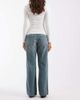 Hollister Hollister ultra low rise baggy fit jeans in dirty blue wash - 2