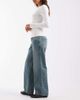 Hollister Hollister ultra low rise baggy fit jeans in dirty blue wash - 3