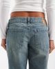 Hollister Hollister ultra low rise baggy fit jeans in dirty blue wash - 4