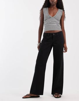 Hollister Hollister ultra low rise baggy jeans in black