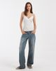 Hollister Hollister ultra low rise baggy jeans in dusty blue wash - 1