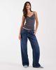 Hollister Hollister ultra low rise baggy jeans in mid blue - 1