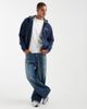 Hollister Hollister zip-up hoodie with contrast hood in navy - 2
