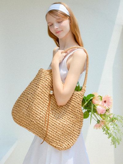 HOLLY LOVES LOVE Silver Ball Rattan Bag (Silver Ball Rattan Bag)_2