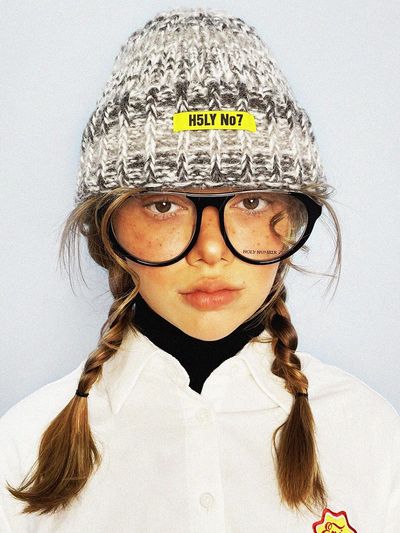 HOLY NUMBER 7 ALPACA SNOWMAN BEANIE [GREY]