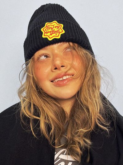 HOLY NUMBER 7 HOLY ENJOY YOUR MEAL BEANIE [BLACK]