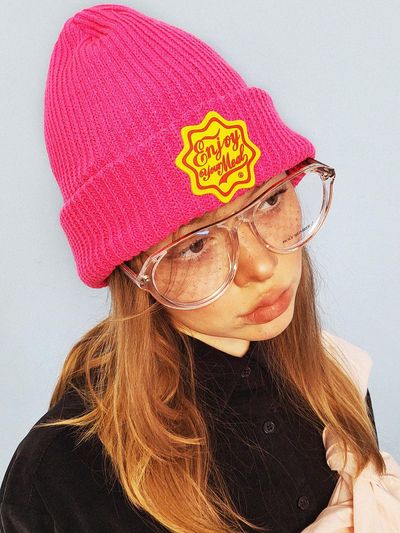 HOLY NUMBER 7 HOLY ENJOY YOUR MEAL BEANIE [PINK]