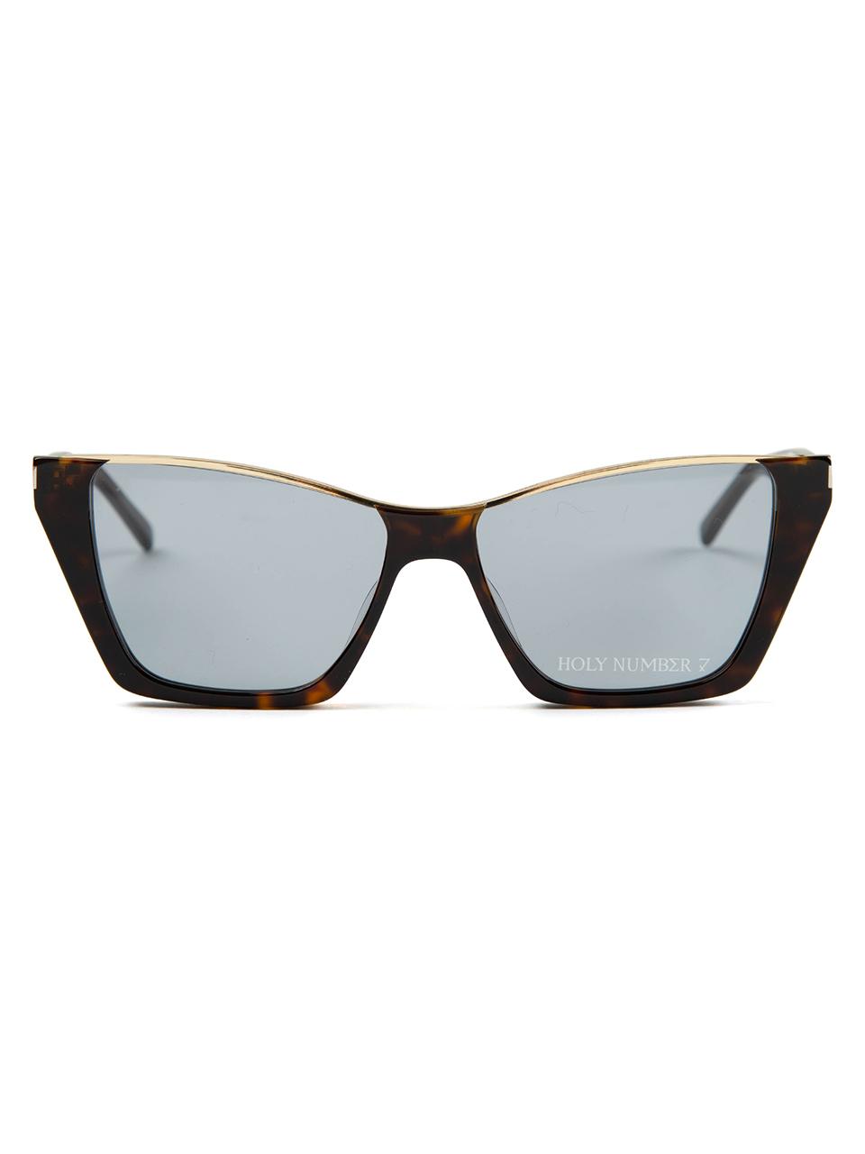 HOLY NUMBER 7 NAZARETH LEOPARD FRAME BLACK LENS SUNGLASSES