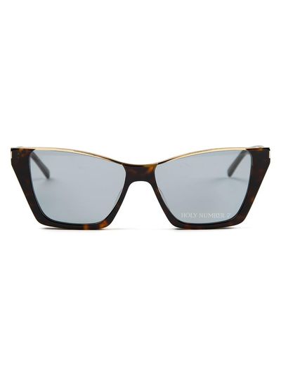 HOLY NUMBER 7 NAZARETH LEOPARD FRAME BLACK LENS SUNGLASSES