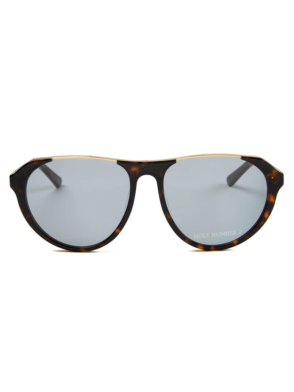 HOLY NUMBER 7 SAMARIA LEOPARD FRAME BLACK LENS SUNGLASSES
