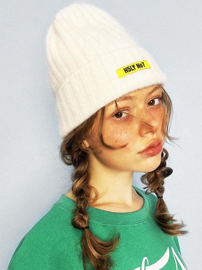 HOLY NUMBER 7 Soft Wool Marshmallow Beanie [White]