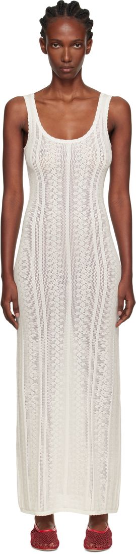 Holzweiler Holzweiler White Tine Crochet Maxi Dress