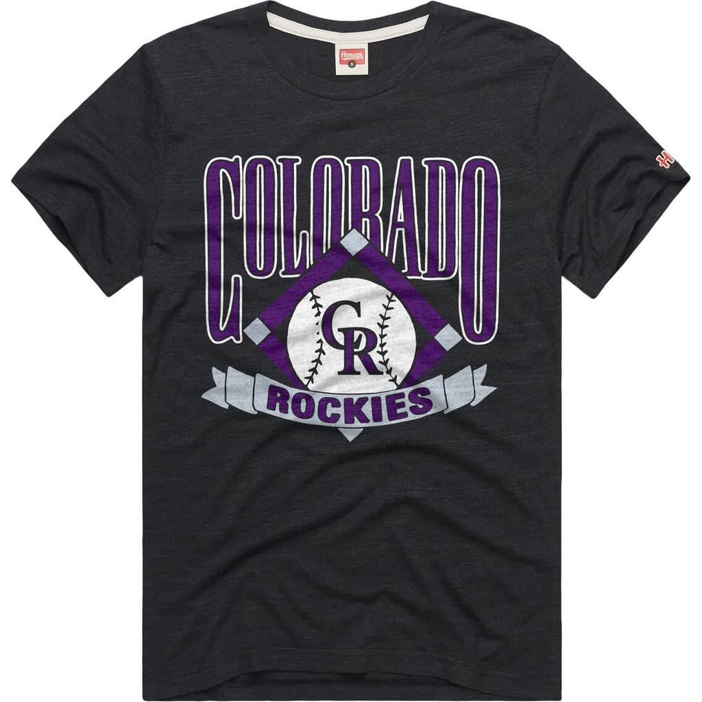 Homage Men's Homage Charcoal Colorado Rockies Tri-Blend Hyperlocal T-Shirt 
