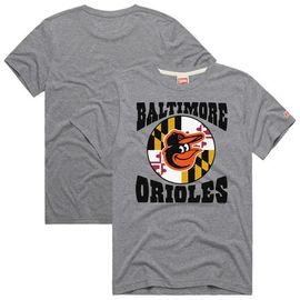Homage Men's Homage Gray Baltimore Orioles Hyper Local Tri-Blend T-Shirt 