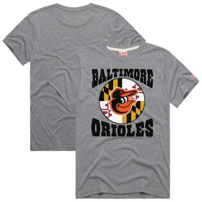 Homage Men's Homage Gray Baltimore Orioles Hyper Local Tri-Blend T-Shirt 