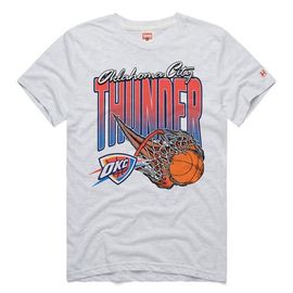 Homage Unisex Homage Ash Oklahoma City Thunder On Fire Tri-Blend T-Shirt 