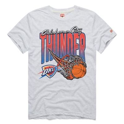 Homage Unisex Homage Ash Oklahoma City Thunder On Fire Tri-Blend T-Shirt 