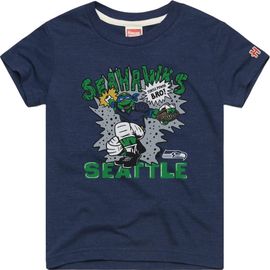 Homage Youth Homage Leonardo College Navy Seattle Seahawks TMNT Tri-Blend T-Shirt 