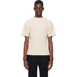 HOMME PLISSÉ ISSEY MIYAKE HOMME PLISSÉ ISSEY MIYAKE Beige Monthly Colors March T-shirt