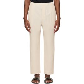 HOMME PLISSÉ ISSEY MIYAKE HOMME PLISSÉ ISSEY MIYAKE Beige Monthly Colors March Trousers